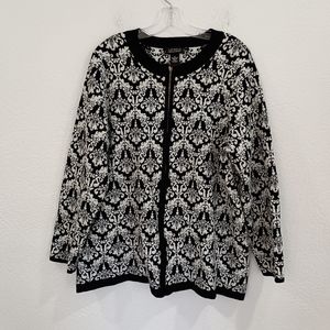 Catherines Black Label Zip Up Cardigan Sweater